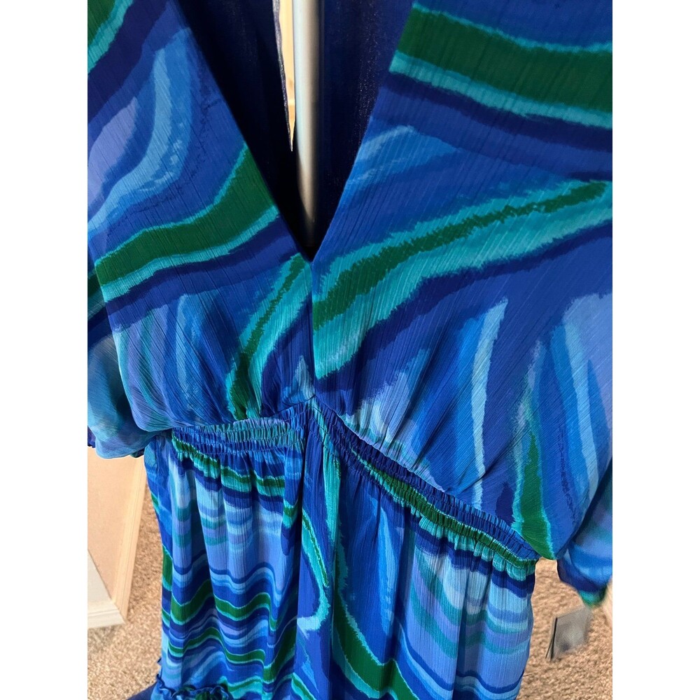 NWT! Taylor Dolman Elbow Sleeve V-Neck Smocked Empire Waist Dress Women’s 16 - Picture 5 of 12